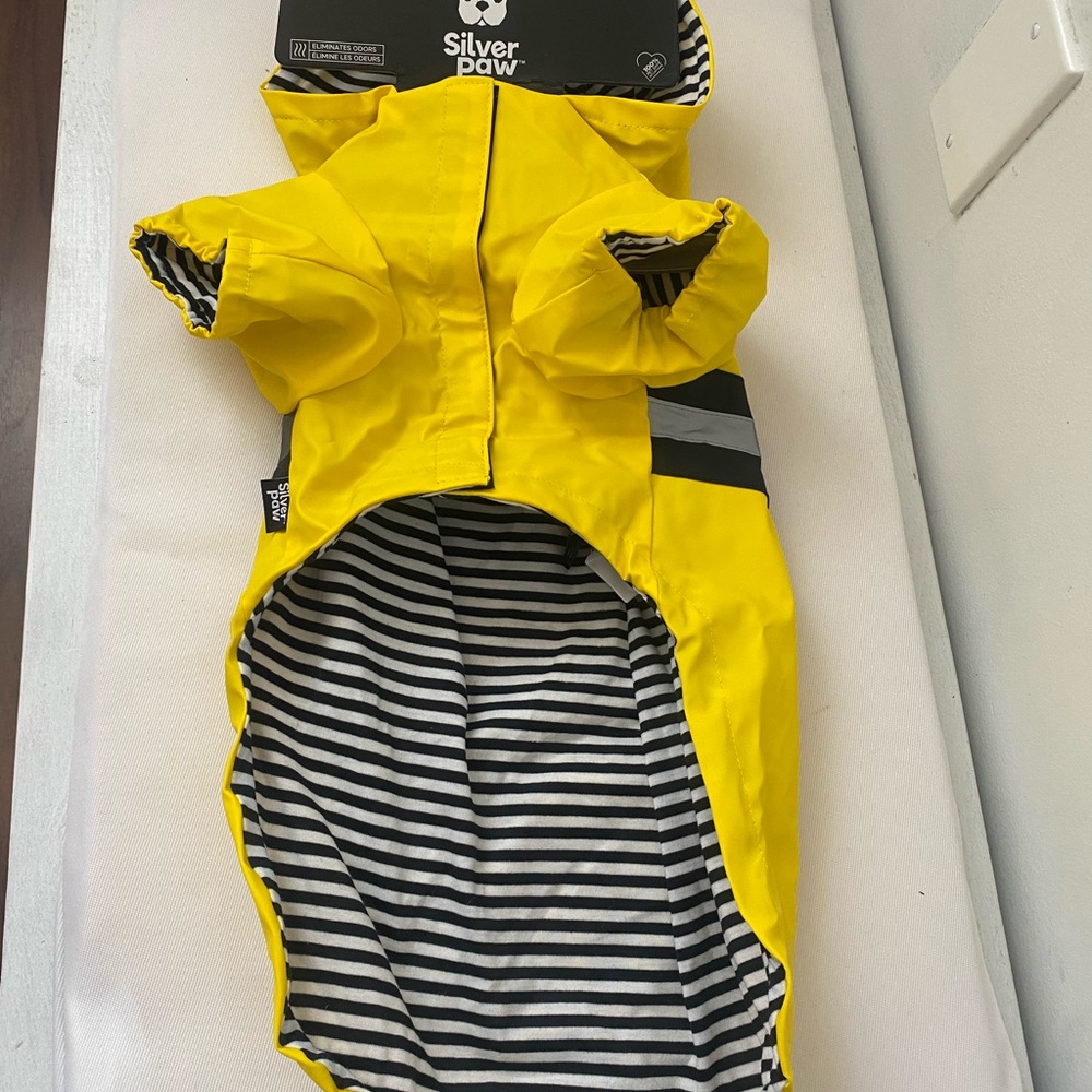 Silver Paw Yellow Dog Raincoat